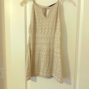 White House Black Market - Gold Metallic Tank